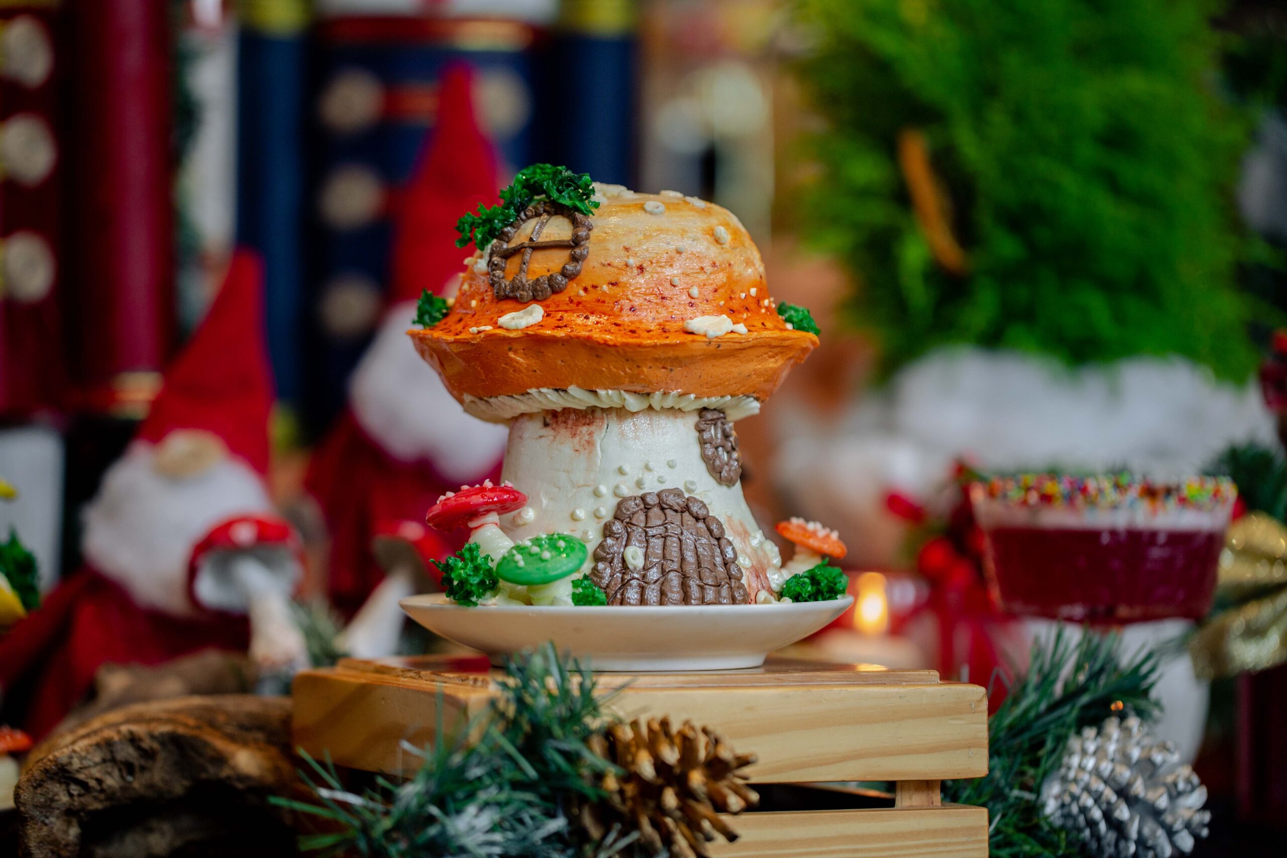 CaraBeach Retreat Festive Celebration in Cam Ranh, Christmas in Cam Ranh, Yule log cake, Giáng Sinh, Bánh khúc cây